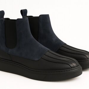 Elegant Black and Navy Men's Boots